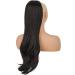 PORSMEER 26 Black Drawstring Ponytail Extension - Synthetic Hairpiece for Women/Girls, Natural Straight Wavy End, Daily Use/Party - Black-2 - Buy Online on SooperMarket.com