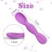 Vicloon Baby Fork and Spoon 4Pcs Set - Silicone Self Feeding Utensil for Infant Toddler - Easy Grip Soft Spoon Toddler Cutlery Kit - First Led Training Weaning - Blue/Pink/Purple/Green - Buy Online on SooperMarket.com