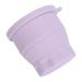 Buy Portable Silicone Makeup Brush Cleaner Cup - Drying Rack & Scrubber Bowl in Purple | Best Brush Cleaning Tool Online - Buy Online on SooperMarket.com