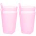 EXCEART Sippy Cup 4PC Sippy Cups Plastic Cups with Built- in Straw Candy Color Water Container Drinking Cups Toddler Drinking Cups Milk Cups Straw Cups for Children Kids Water Cup(Random Color)