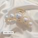 White Large Pearl Hair Claw Clips - Strong Hold Barrettes for Women | Ideal for Daily, Birthday, Wedding Wear | Nonslip Hair Accessories for Thick or Thin Hair - Buy Online on SooperMarket.com