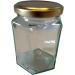 Glass Hexagonal Jars 8oz (190ml) With Gold Lids - Pack Of 41 - Made in the UK - Buy Online on SooperMarket.com