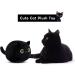 DNFASCHI Black Cat Plush Pillow Toy - Soft Stuffed Animal Cat Plushie for Kids - 20cm Cute Black Cat Stuffed Doll - Birthday for Boys Girls (Black-20cm) (HMHM20CM) - Buy Online on SooperMarket.com
