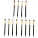 Baluue 12 Pcs Eye Make-up Brush Kit Concealer Brushes Cream Eyeshadow Glitter Eyeshadow Foundation Makeup mediumx3pcs Black+goldx3pcs - Buy Online on SooperMarket.com