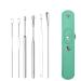 ZELLYA Earpick Ears 6-Piece Set Adult Home use Ear Picking Tools Portable Keychain Spiral Ear Pick Set Green free