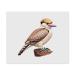 LC00025208 Microfiber cleaning cloths for glasses lenses "Perched Kookaburra" 2 pieces