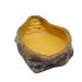 Reptile Worm Water Bowl Medium Size Resin Rock Dish Plate Terrarium Tank Turtle Food Bowls for Lizard Snake Frog Scorpion Hedgehog Hamster Feeder (Medium)