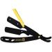 Premium BLACK & GOLD Stainless Steel Straight Edge Barber Razor - Exchangeable Blade Safety Razor - Macs-045B - Buy Online on SooperMarket.com