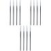 KALLORY 12 pcs fine eyeliner brush Eye Makeup Brush lip makeup brush eyeliner brush thin portable eyeliner brush eyeliner cosmetic brush lipstick brush travel fiber tool with wings 18X0.4X0.4CMx3pcs Blackx3pcs