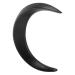 Moon Hairpin Exquisite Small Size Decorative Moon Hair Fork for Daily Travel (Black)