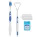 Tongue scraping toothbrush dental silk set dental packs and tongue scraps mouth cleaner effective cleaning complete oral dental care for adults and children healthy oral care