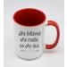 She Believed She Could So She Did Congratulations Gifts Women Gift 15oz Ceramic Coffee Tea Mug. (Red Inside) - Buy Online on SooperMarket.com