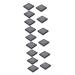 MAGICLULU 15 Pcs Eye Shadow Blank Transparent Lid Travel Cosmetic 10x9cmx3pcs Blackx3pcs