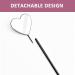 BUCICE Large Lash Mirror Detachable Stainless Steel Makeup Tool for Eyelash Extension, Heart-Shaped Design in Black - Buy Online on SooperMarket.com