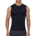 SMATSTYLE compression shirt T-shirt men's sleeveless running shirt tank top Breathable elastic quick dry functional shirts baselayer sports fitness m black
