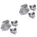 Toyandona 2st quartz mineral rehearsal geological specimens Teachers Sampling ores decorations mineral specimens beautiful decorations ore samples natural ores material white crystal 3x3cmx2pcs transparentx2stk