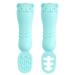 Vicloon Baby Fork and Spoon Set 2Pcs Silicone Spoon Baby Weaning Spoon Set Self Feeding Utensil Easy Grip Toddler Cutlery Kit Soft Baby Spoon for Infant Toddler (Blue) Light Blue