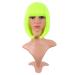 MapofBeauty 12 inch/30cm Natural Female Short Straight Hair BOB Wig (Neon Yellow)