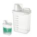 Veesper Laundry Detergent Dispenser 1800ml Clear Airtight Washing Powder Dispenser with Scale and Cup Detergen Box for Solid Liquid Laundry Detergent Dispenser Washing Powder Dispenser 1800ml With Scale