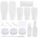 16 pieces of travel set cosmetics empty travel bottles for filling 60ml 30ml leak -proof travel bottles set with cultural bag refilled plastic travel containers for shampoo lotion flushing shower gel