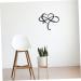Cabilock 1pc Iron Pendant Home Decor Love Sign Plaque Iron Love Sign Heart Wall Hanging Ornament Household 45x39cm Black - Buy Online on SooperMarket.com
