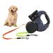 Gobesty Double -pulling dog leash 3M flexible retractable dog leash double linen for two dogs with LED light and garbage box for two dogs (less than 11.4 kg (25 lbs) per dog)