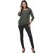 Happy Mama Maternity Nursing Striped Jumper Top 16-18 Khaki Melange - Buy Online on SooperMarket.com