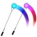 Joycabin 2 pieces Led Poi Balls Set bright Poi juggling balls with rainbow colors and strobe effect soft light ball adjustable cords for beginners children and adults
