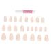 Gogogmee 1 Set Nail Patch Fake Nails with Glue French Decor Nails Decoration Nail Embellishments False Nails with Glue Nail Decals Nail Salon Supplies Sticker Plastic Full Coverage X4 Pink