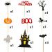 Halloween Cake Topper Set - Haunted House, Ghost, Pumpkin Cupcake Decorations for Wizard, Ghost, Spider Party - Buy Online on SooperMarket.com