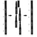 4 in 1 Premium Detachable Makeup Brush Set - Portable Eyebrow Eyeshadow Lip Brush Kit - Travel-Friendly Black Retractable Brushes - Buy Online on SooperMarket.com
