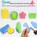 12-Count Non-Scratch Compressed Cellulose Kitchen Sponges - Natural Dish Sponge with Funny Cut-Outs for Kids - Multicolor - Buy Online on SooperMarket.com