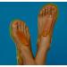Impress Kiss Color Press-On Neon Orange Pedicure Toe Nails - 24 Count - Buy Online on SooperMarket.com