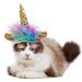 Delifur Dog Costume Unicorn Hat for Cats and Small Dogs - Halloween Cosplay Mane Cap - Buy Online on SooperMarket.com