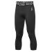PRIESSEI Youth Boys' Compression Pants Kids Running Leggings Sports Football Tights Basketball Baselayer 3/4 Black Medium