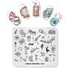 Alexnailart Nail Stamping Printing Plate Template Image Plate Stamper Scraper Music notes Musical instrument Dancer Jazz Pattern Nail Art Decoration DIY Print Manicure Design FA024 - Buy Online on SooperMarket.com