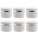 6 x empty white plastic container for make-up cosmetic bottles with screw cap and PP-liner travel packaging Storage container for eyeshadow Creme lotion lip balm (100 g/3.4 oz) 100g/3.4oz