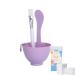 Face Mask Mixing Bowl Set +50pcs Cotton Pads Plastic 6 in 1 DIY Facemask Mixing Tools Kit with Mask Bowl Stick Spatula Measuring Cup & Mask Brushes (Purple)