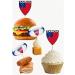 Samoa Flag Rugby Ball Food & Cupcake Picks Toppers Party Decorations (14 Pack) - Buy Online on SooperMarket.com