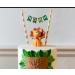 Lion Cake Topper - Edible Fondant Safari Jungle Cupcake Birthday Decoration with an Edible Glue - Baby Shower Party Supplies
