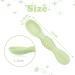 Vicloon Baby Fork and Spoon Set - 2Pcs Silicone Weaning Spoon Set for Self Feeding - Easy Grip Toddler Cutlery Kit in Light Green - Buy Online on SooperMarket.com