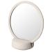 Blomus - Sono   Cosmetic Mirror   Moonbeam/White   Ceramic/Silicone   (H x W x D) 185 x 90 x 170 mm  One Size  69162