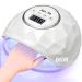 Janolia nail dryer nail lamp 86W UV LED lamp for nails with sensor LCD display for gelails Professional nail lamp for fingernail/toen nail nail design with 4 timer suitable for all gel white