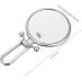 Nofaner Double-Sided 10x Magnifying Makeup Mirror with Foldable Handle - Silver | Handheld, Table, and Travel Friendly - Buy Online on SooperMarket.com
