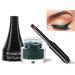 Go Ho Green Eyeliner Gel Pot Matte Cream Eyeliner Makeup Smooth High Pigmented Matte Eye Makeup Gel with Brush Gel Eye Liner Pot for Women 207 Green 207 Green