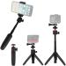 Extendable Selfie Stick Mini Tripod 2 in 1 for GoPro, AKASO Action Cameras | Portable Vlog Tripod - Buy Online on SooperMarket.com