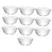 Alipis 10pcs Clear Glass Bowl Transparent Bowl Bozai Cake 3X6X6CM As Shown
