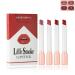 4Pcs Cigarette Case Lipstick Long-Lasting Non-Sticky Matte Nude Lipstick Set Lightweight Mini Velvety Lip Gloss Little Smoke Tube Style Lip Tint Festivals Gift for Women Daily Lip Makeup (A) Red A