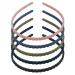 NTRUXZP 2 Pieces Simple Hair Bands Colorful Non-Slip Smooth Plastic Headbands with Teeth Headbands for Sports Jogging Bathing and Makeup for Women and Girls