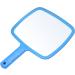 Accessotech Professional Handheld Paddle Mirror with Handle - Blue | Salon Barbers Hairdressers Tool - Buy Online on SooperMarket.com